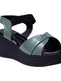 Stepee Olive green Platform Heel sandal 6 Pair set - Mhendi green
