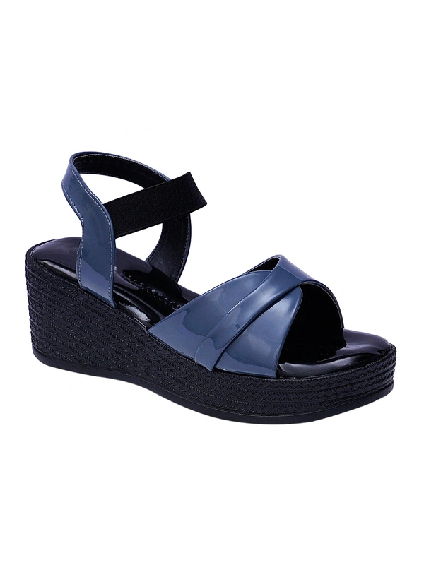Stepee Navy Grey Platform Heel sandal 6 Pair set - Navy grey