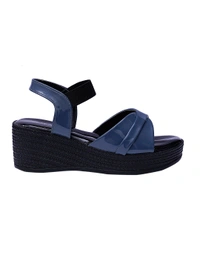 Stepee Navy Grey Platform Heel sandal 6 Pair set - Navy grey
