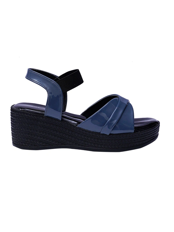 Stepee Navy Grey Platform Heel sandal 6 Pair set - Navy grey