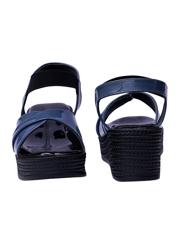 Stepee Navy Grey Platform Heel sandal 6 Pair set - Navy grey