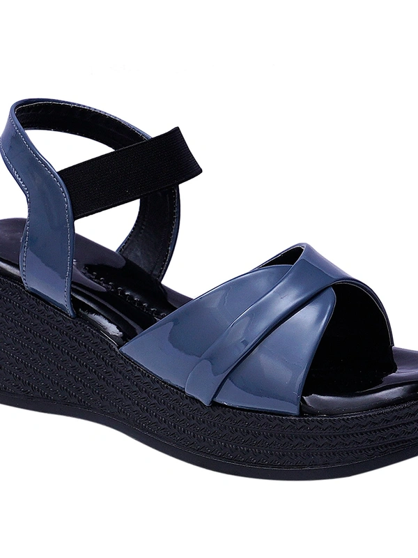 Stepee Navy Grey Platform Heel sandal 6 Pair set - Navy grey