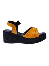 Stepee Yellow Platform Heel sandal 6 Pair set - Mustard