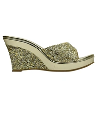 Stepee Golden Fancy Platform wedges gola Slipper- 6 Pair set - Golden
