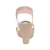 Stepee Pink Fancy Platform wedges gola sandal - 6 Pair set - Pink