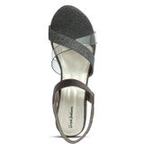 Stepee Grey Fancy Platform wedges gola sandal - 6 Pair set - Friar Gray