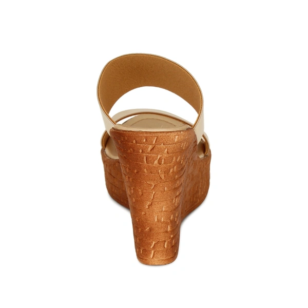 Stepee Platform weges Golden  slipper for women - 6 Pair set - Golden