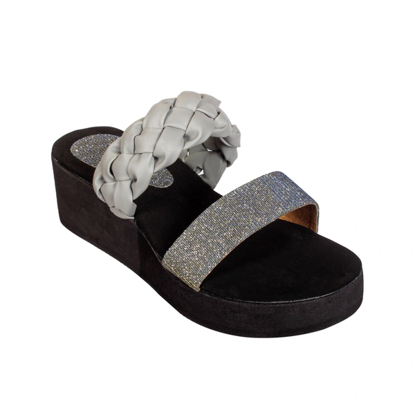 Stepee Grey Bunai Rubber Gola Slipper- 6 Pair Set - Grey
