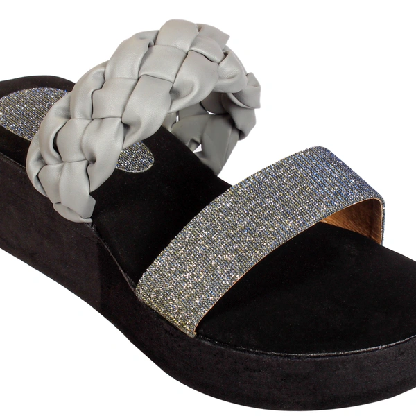 Stepee Grey Bunai Rubber Gola Slipper- 6 Pair Set - Grey