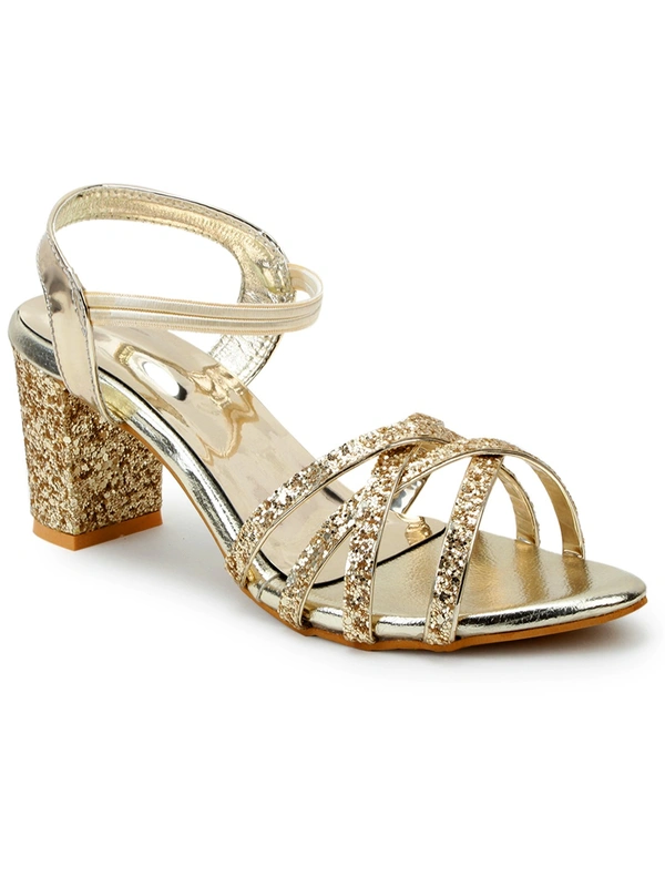 Stepee Heel Sandal -6 Pair Set - Golden