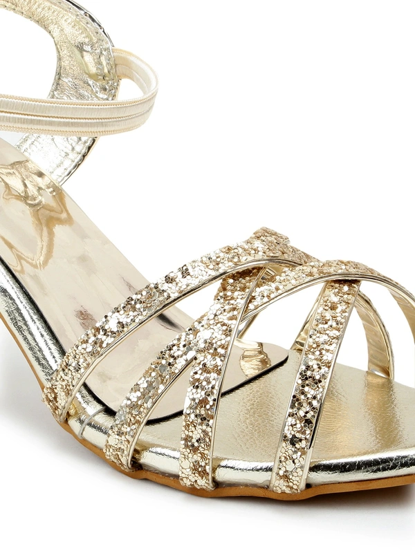 Stepee Heel Sandal -6 Pair Set - Golden