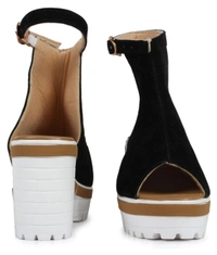 Stepee Heel Sandal -6 Pair Set - Black