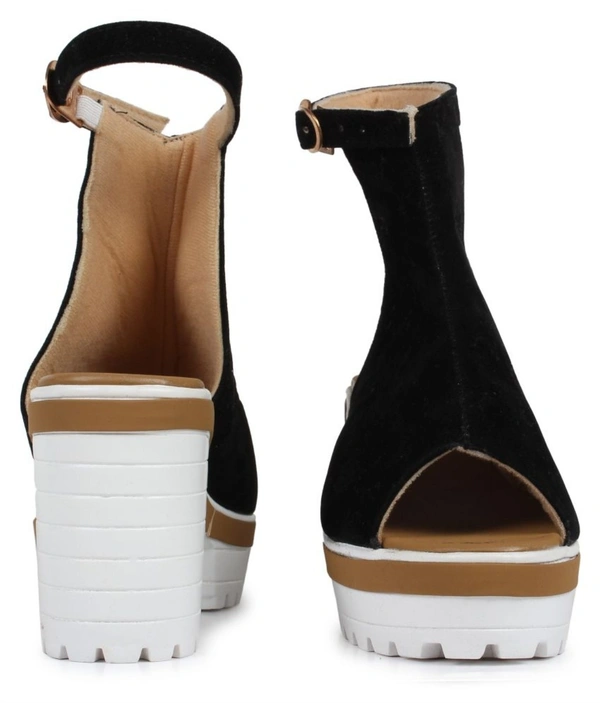 Stepee Heel Sandal -6 Pair Set - Black