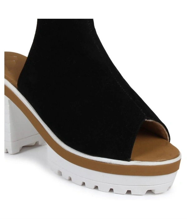 Stepee Heel Sandal -6 Pair Set - Black