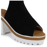 Stepee Heel Sandal -6 Pair Set - Black