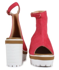 Stepee Heel Sandal- 6 Pair Set - Red