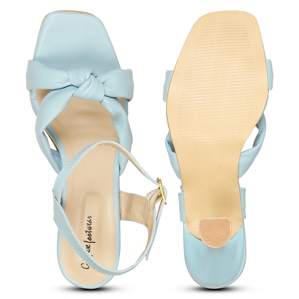 Stepee Women Classy Sky Heel sandals- 6 Pair set. - Sky blue