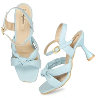 Stepee Women Classy Sky Heel sandals- 6 Pair set. - Sky blue