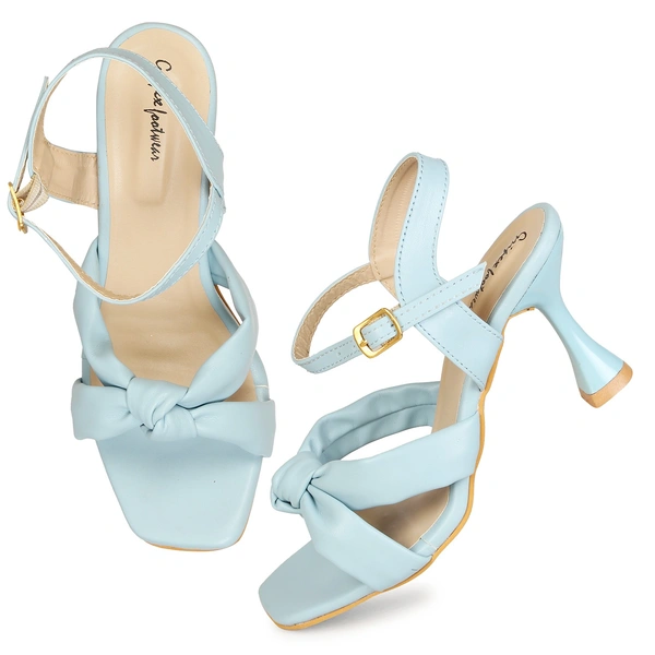 Stepee Women Classy Sky Heel sandals- 6 Pair set. - Sky blue