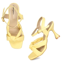 Stepee Women Classy Lemon Heel sandals- 6 Pair set. - Lemon