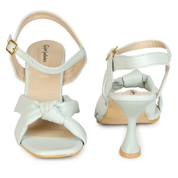 Stepee Women Classy Green  Heel sandals- 6 Pair set. - Sea green