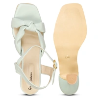 Stepee Women Classy Green  Heel sandals- 6 Pair set. - Sea green