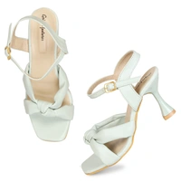 Stepee Women Classy Green  Heel sandals- 6 Pair set. - Sea green