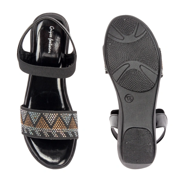 Stepee Flat sandal 6 pair set - Black
