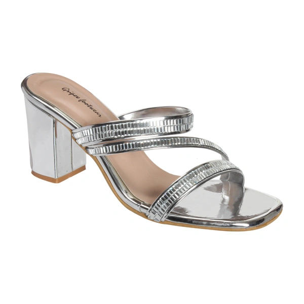 Stepee Heel Slipper 6 Pair Set - Silver