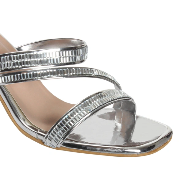 Stepee Heel Slipper 6 Pair Set - Silver