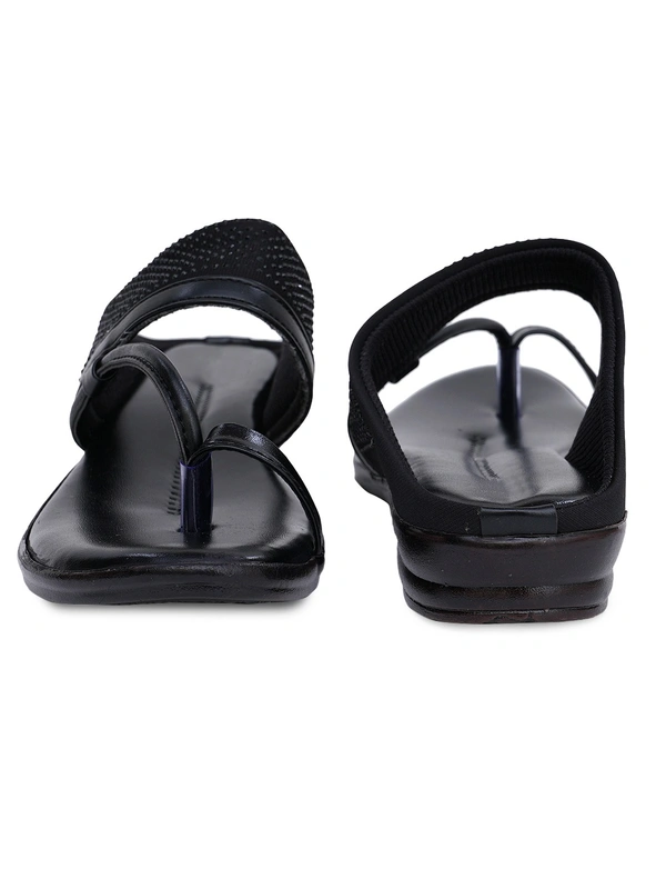 Stepee Black Comfort Siroski slipper 6 pair set - Black