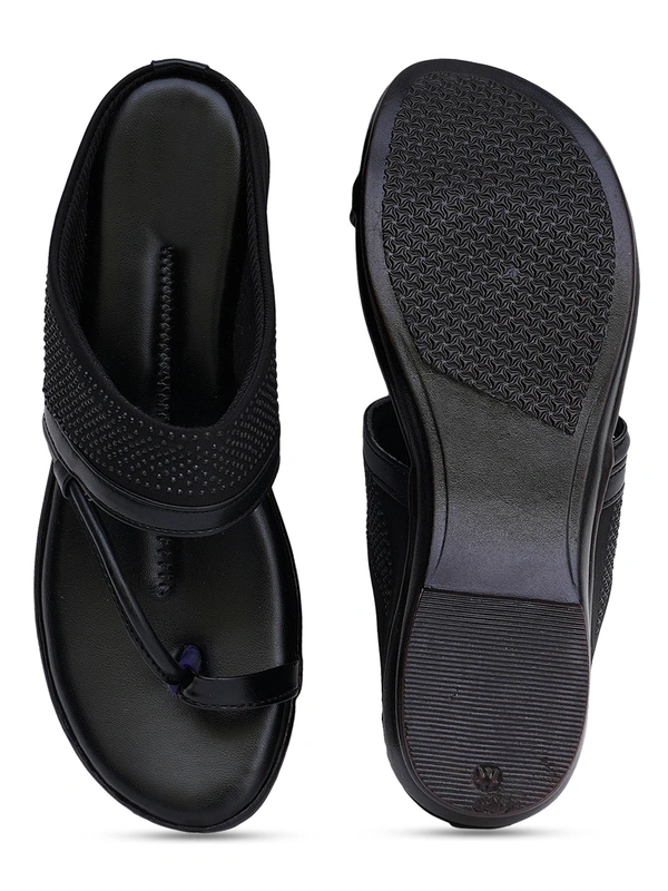 Stepee Black Comfort Siroski slipper 6 pair set - Black