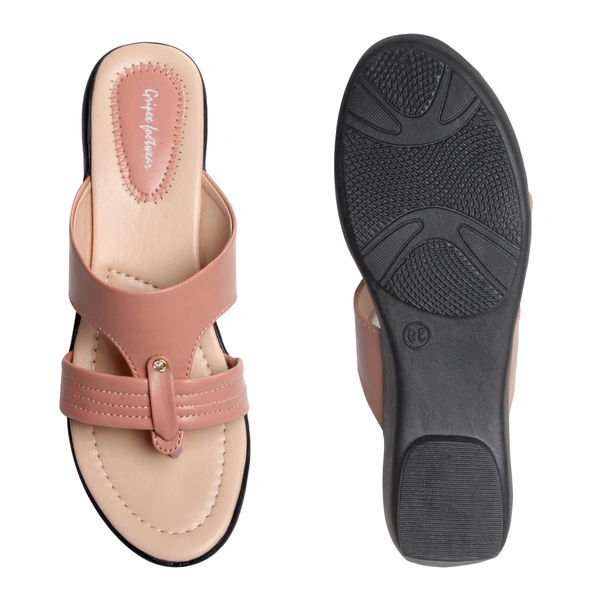 Stepee women Comfort Slipper -6 Pair Set - Peach