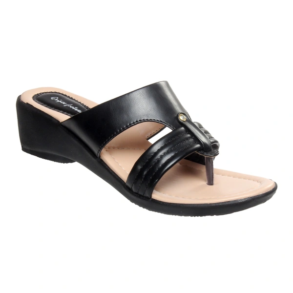 Stepee women Comfort Slipper -6 Pair Set - Black