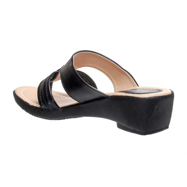 Stepee women Comfort Slipper -6 Pair Set - Black