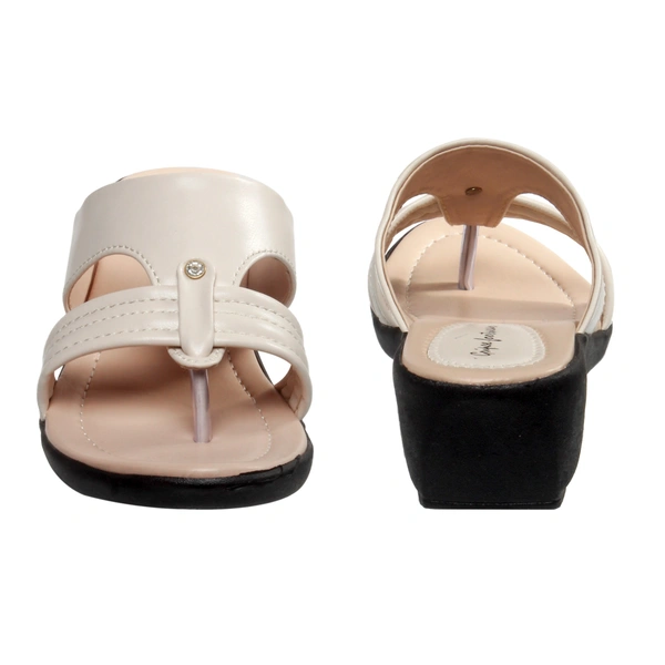 Stepee women Comfort Slipper -6 Pair Set - Cream