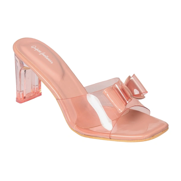 Stepee Glass Heel slipper -6pair set - Peach