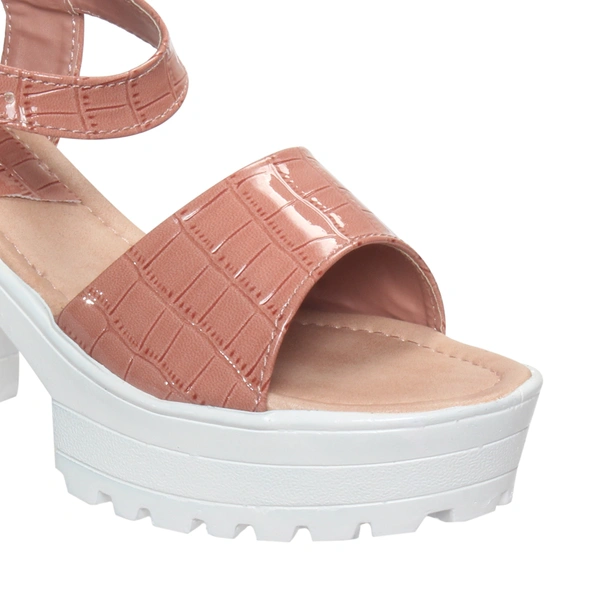 Stepee Heel Sandal 6 Pair Set - Peach