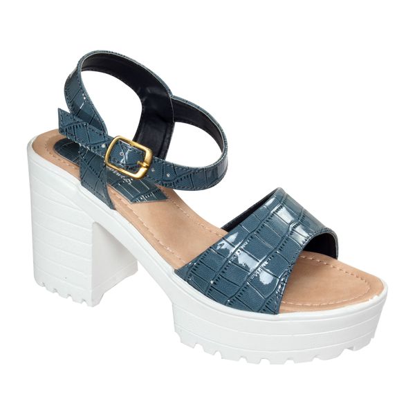 Stepee Heel Sandal 6 Pair Set - Grey blue
