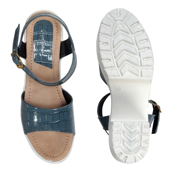 Stepee Heel Sandal 6 Pair Set - Grey blue