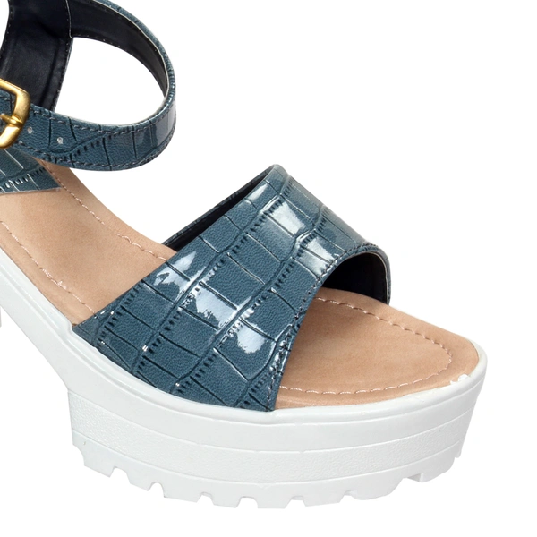 Stepee Heel Sandal 6 Pair Set - Grey blue