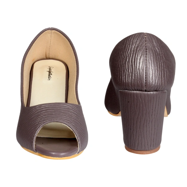 Stepee Heel Belly-6 Pair Set - Burgendy Grey