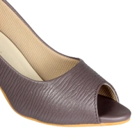 Stepee Heel Belly-6 Pair Set - Burgendy Grey