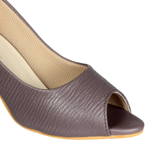 Stepee Heel Belly-6 Pair Set - Burgendy Grey
