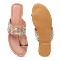 Flat imported patta slippers - Pink