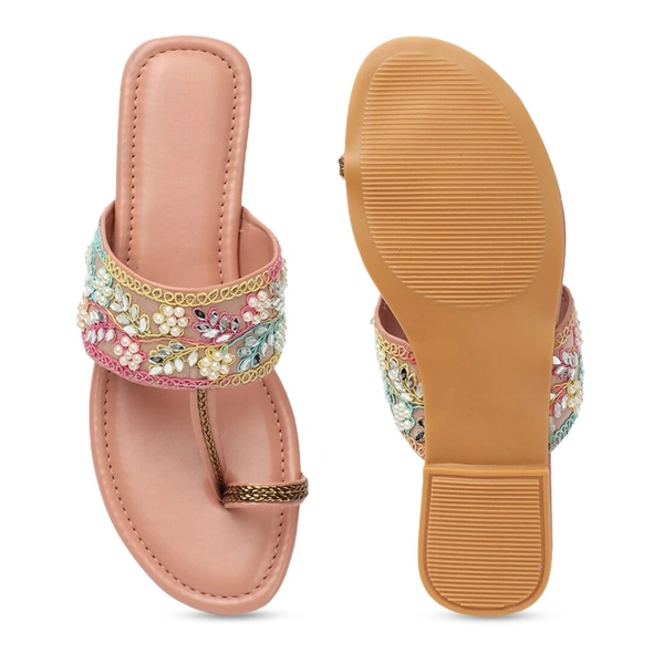 Flat imported patta slippers - Pink