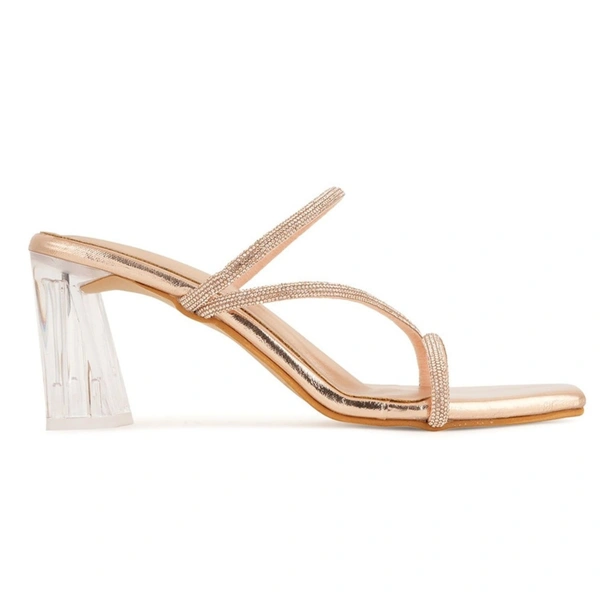 Partywear glass heel slippers for women - Sultan
