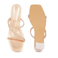 Partywear glass heel slippers for women - Sultan