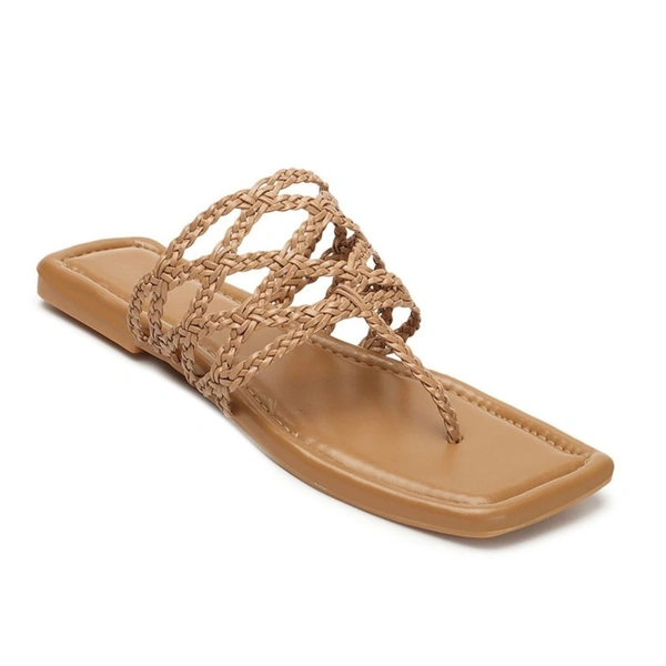 Hand bunai slippers for women - Tan