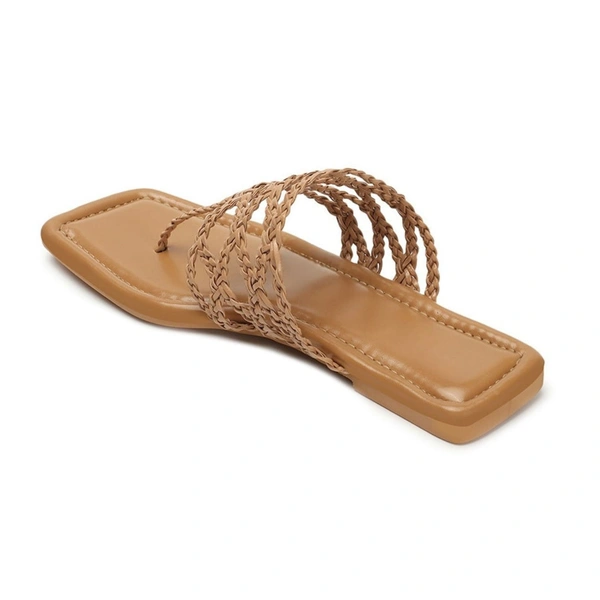 Hand bunai slippers for women - Tan